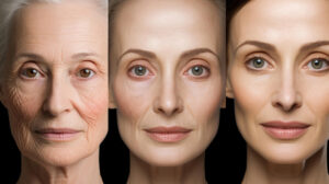 arafed-image-womans-face-with-different-skin-tones-generative-a